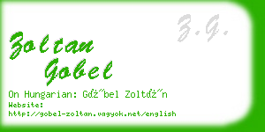 zoltan gobel business card